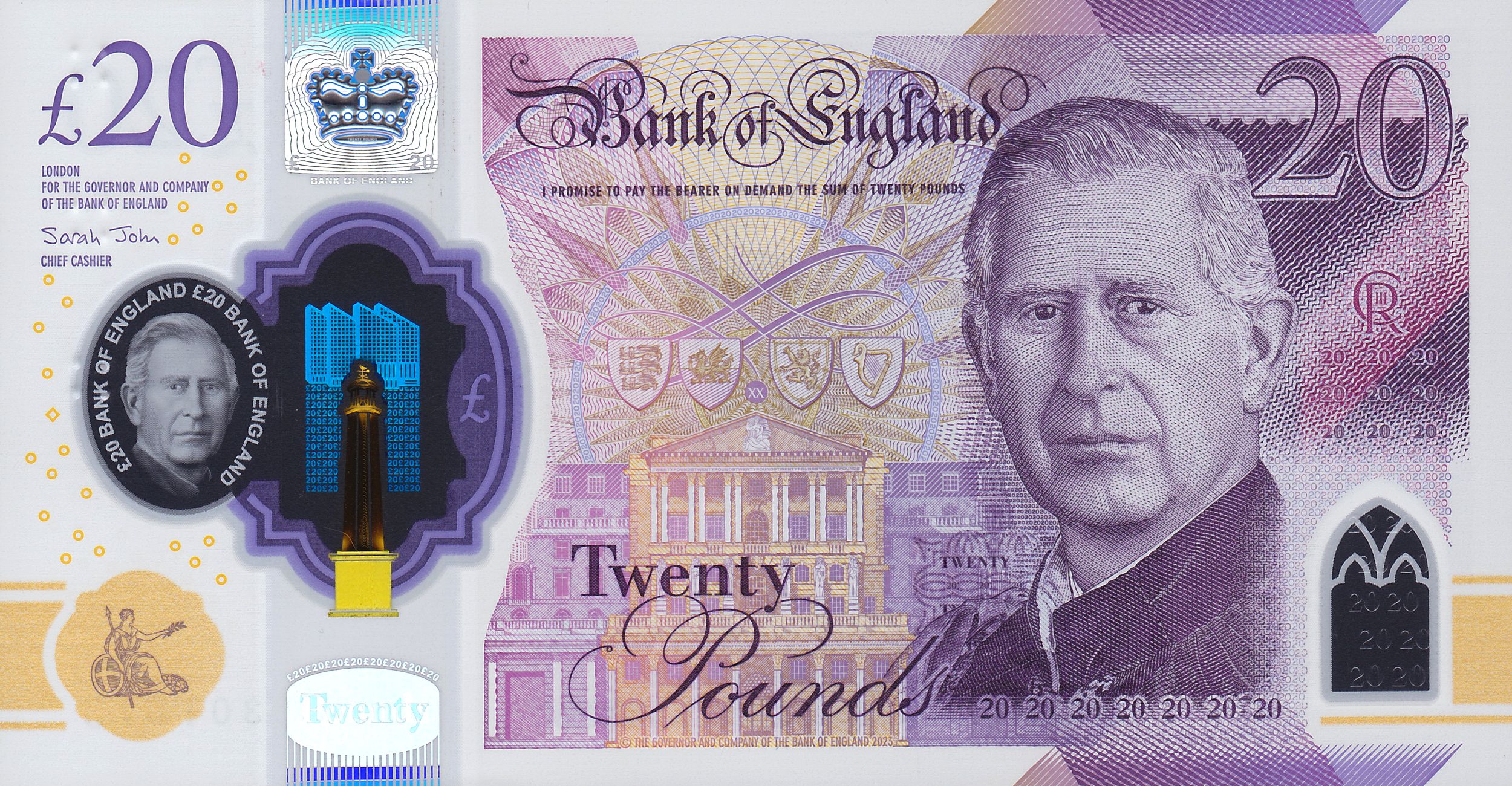 England £20 banknote